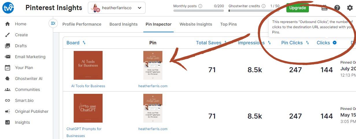 how to recycle pinterest pins from Tailwind pin inspiector