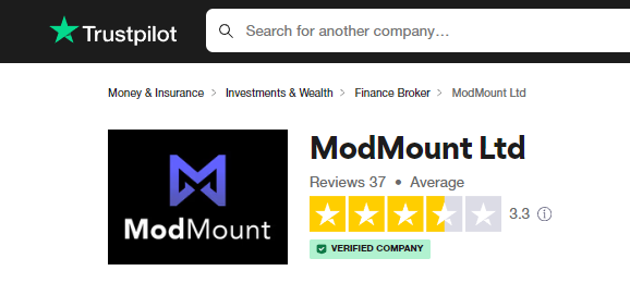 Das Profil von ModMount auf Trustpilot