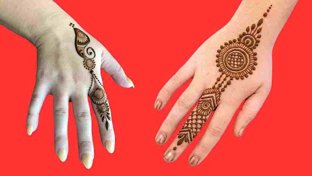 one finger mehndi design