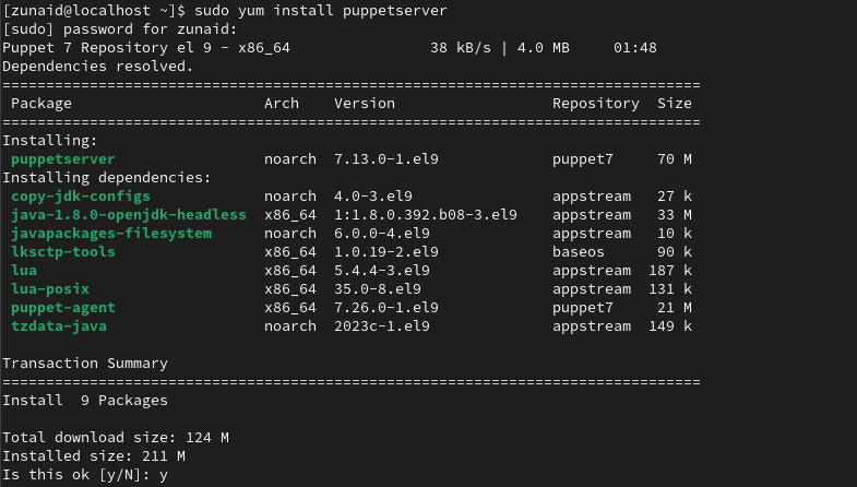 install puppet server on almalinux