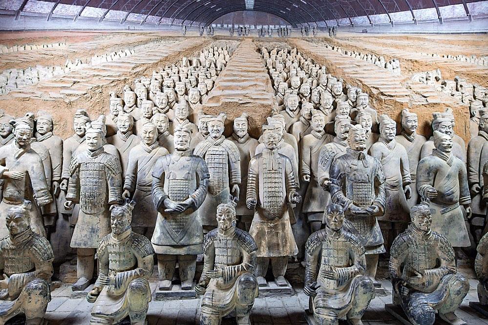 The terracotta army: the clay army with the Greek signature