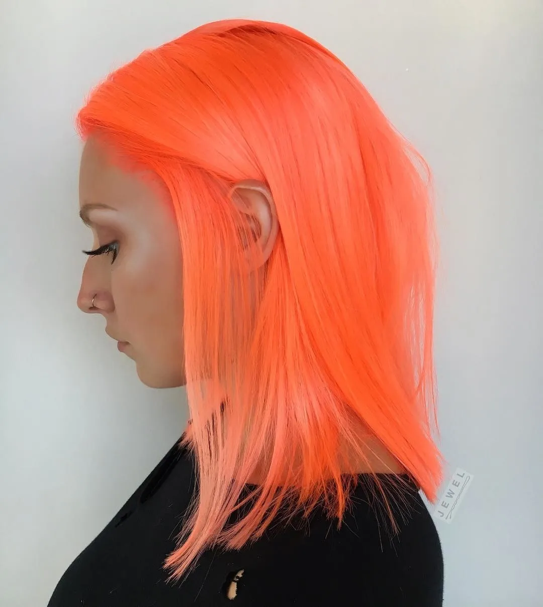 Hair Dye Ideas: Picture of a girl wearing neon color hair