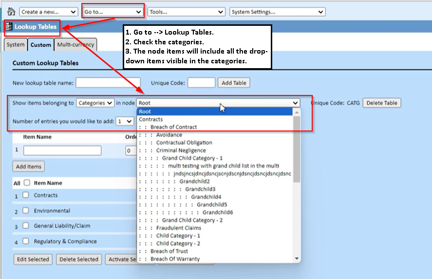 Lookup tables