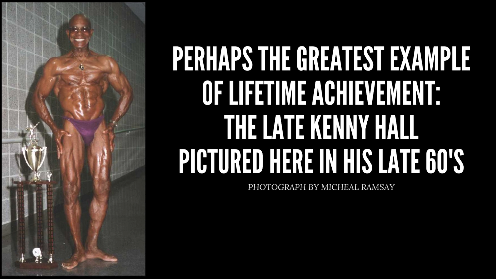 Natural Bodybuilder Kenny Hall competing in his 60s