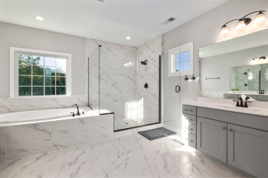 top bathroom layout ideas for your home remodel open concept design marble flooring and walls with bathtub custom built michigan