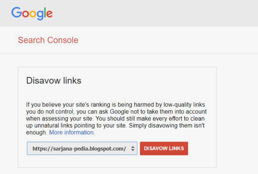 Google disavow links