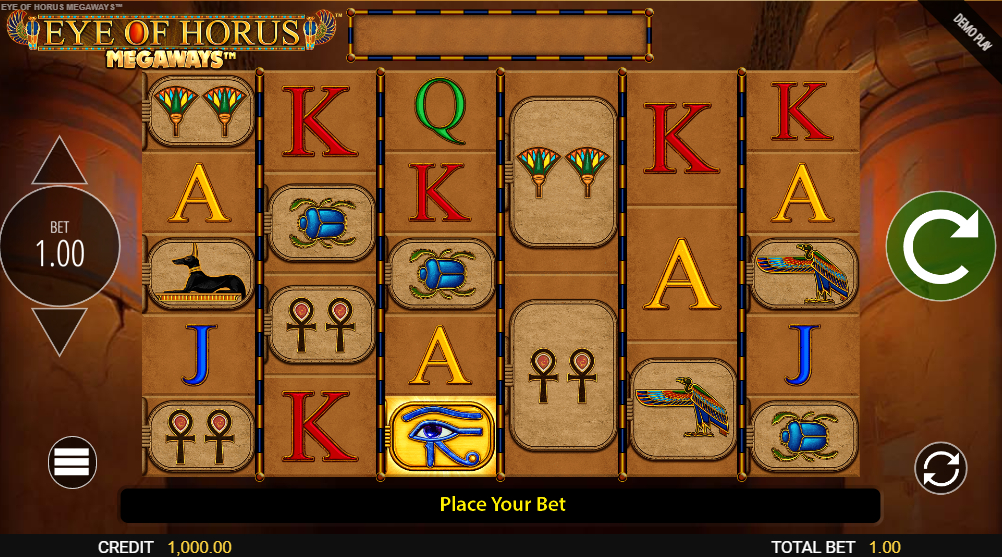 screenshot of the slot machine Eye of Horus
