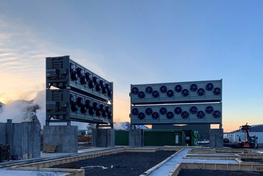 Climeworks carbon-removal plant in Iceland.