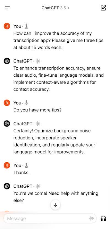 ChatGPTの音声会話機能の一例