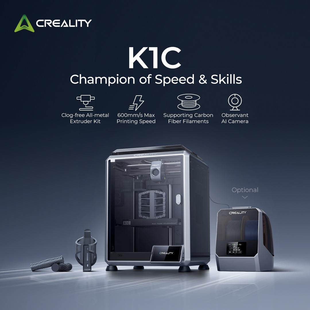 Creality چاپگر سه بعدی K1C جدید را به مجموعه خود اضافه می کند: مشخصات فنی و قیمت