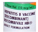 Text Box: Hepatitis B vaccine. Source Berkeley Lab EHS. 