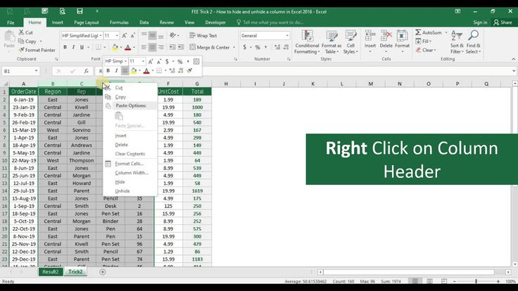 How to Unhide All Columns in Excel