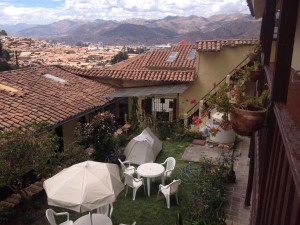 Camping at a hostel in Cusco