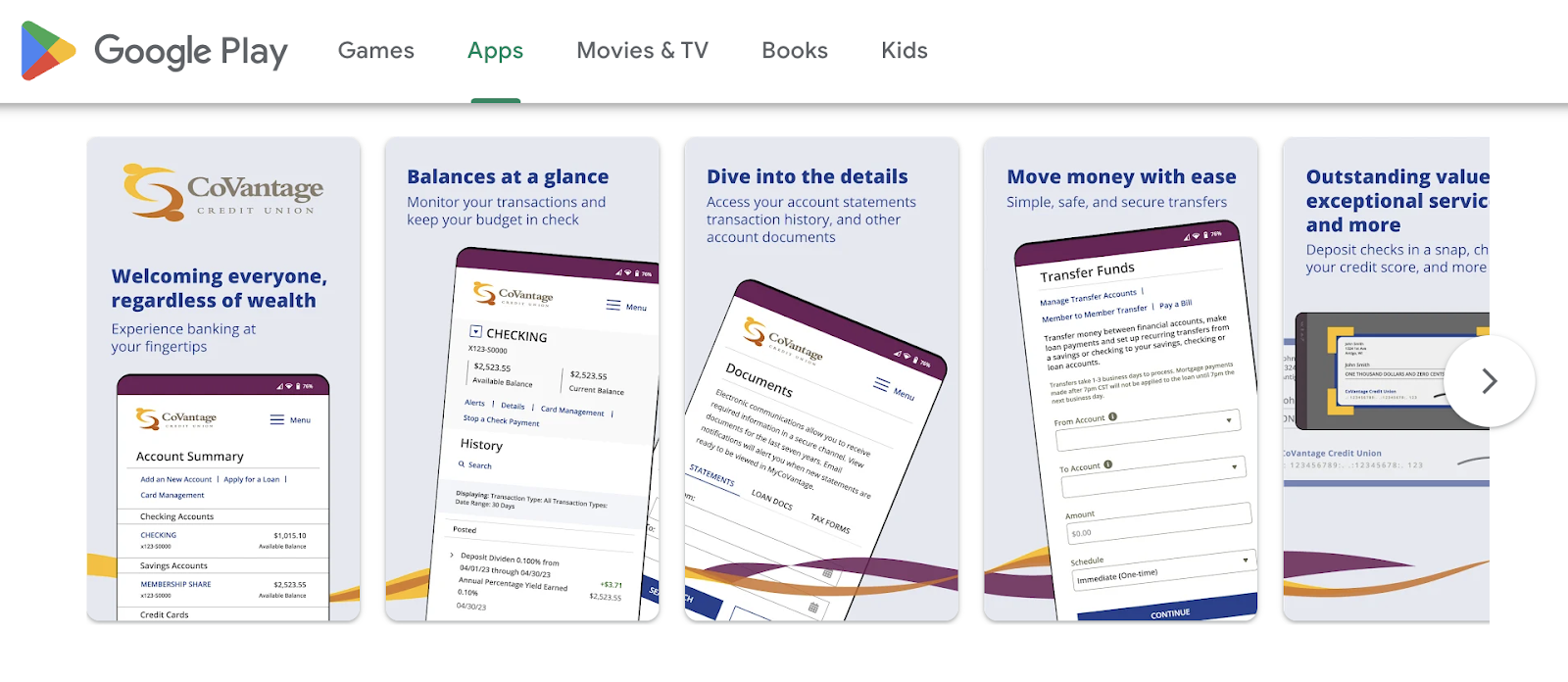MyCoVantage Mobile App