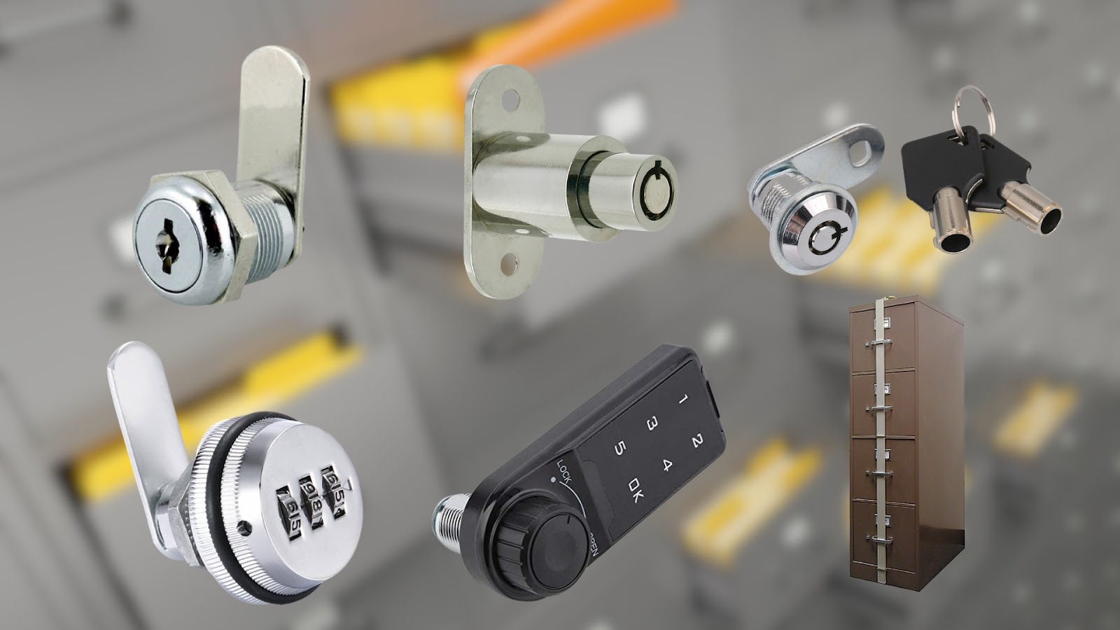 Different types of file cabinet locks