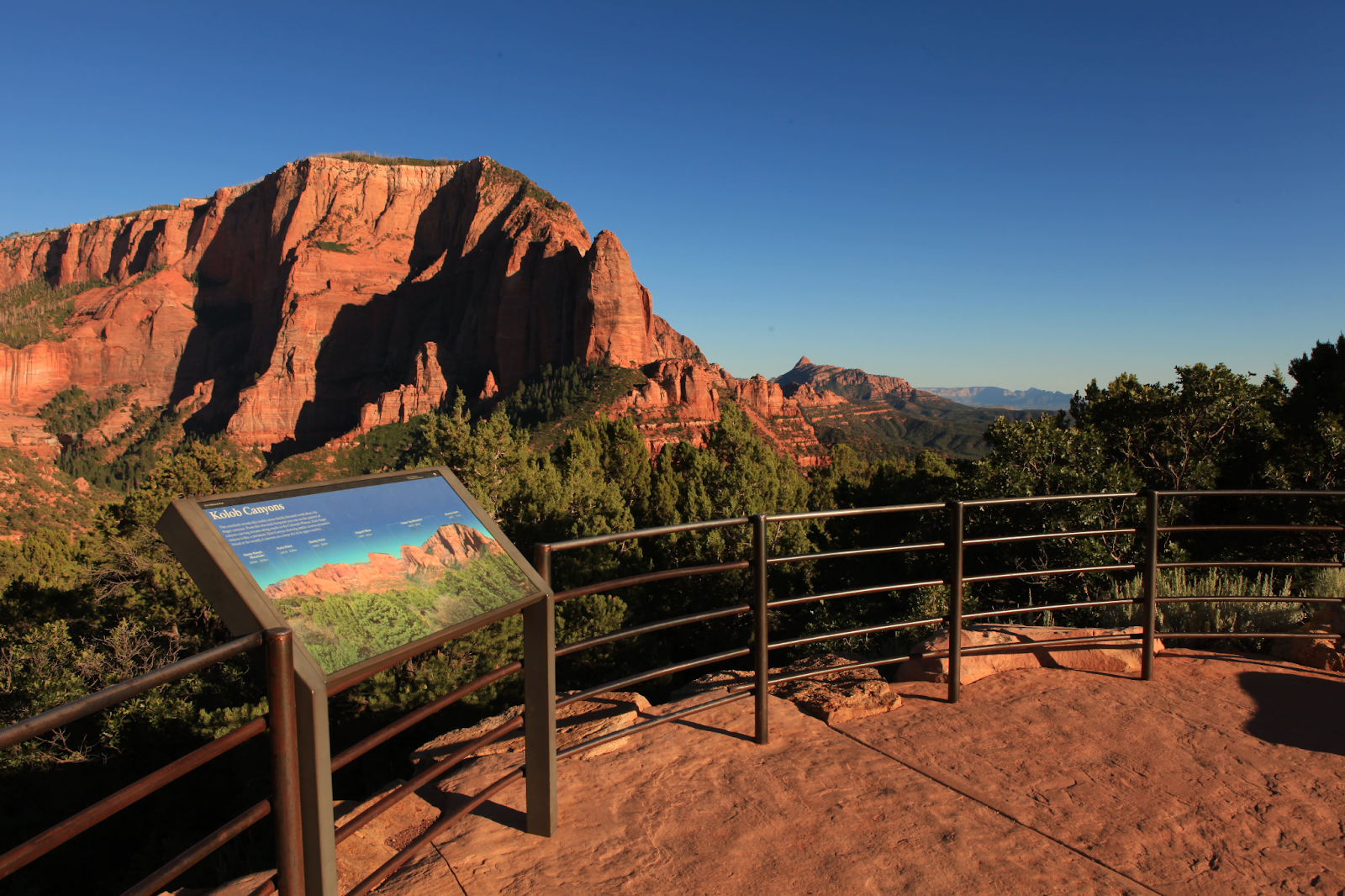 Picture of Zion national park view point is shown