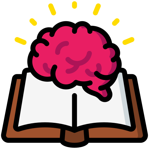 book and brain illustration