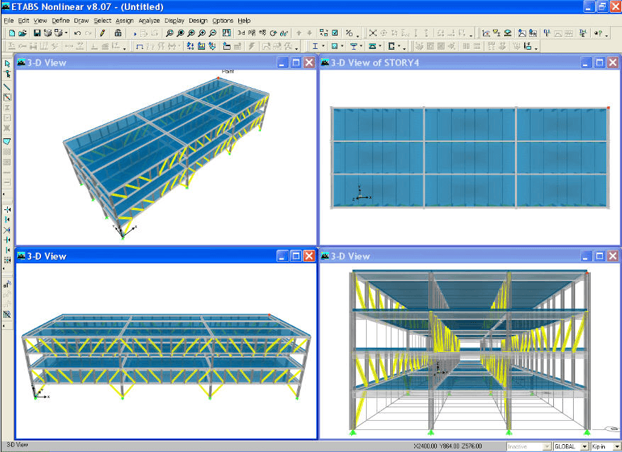 design of a building on ETABS