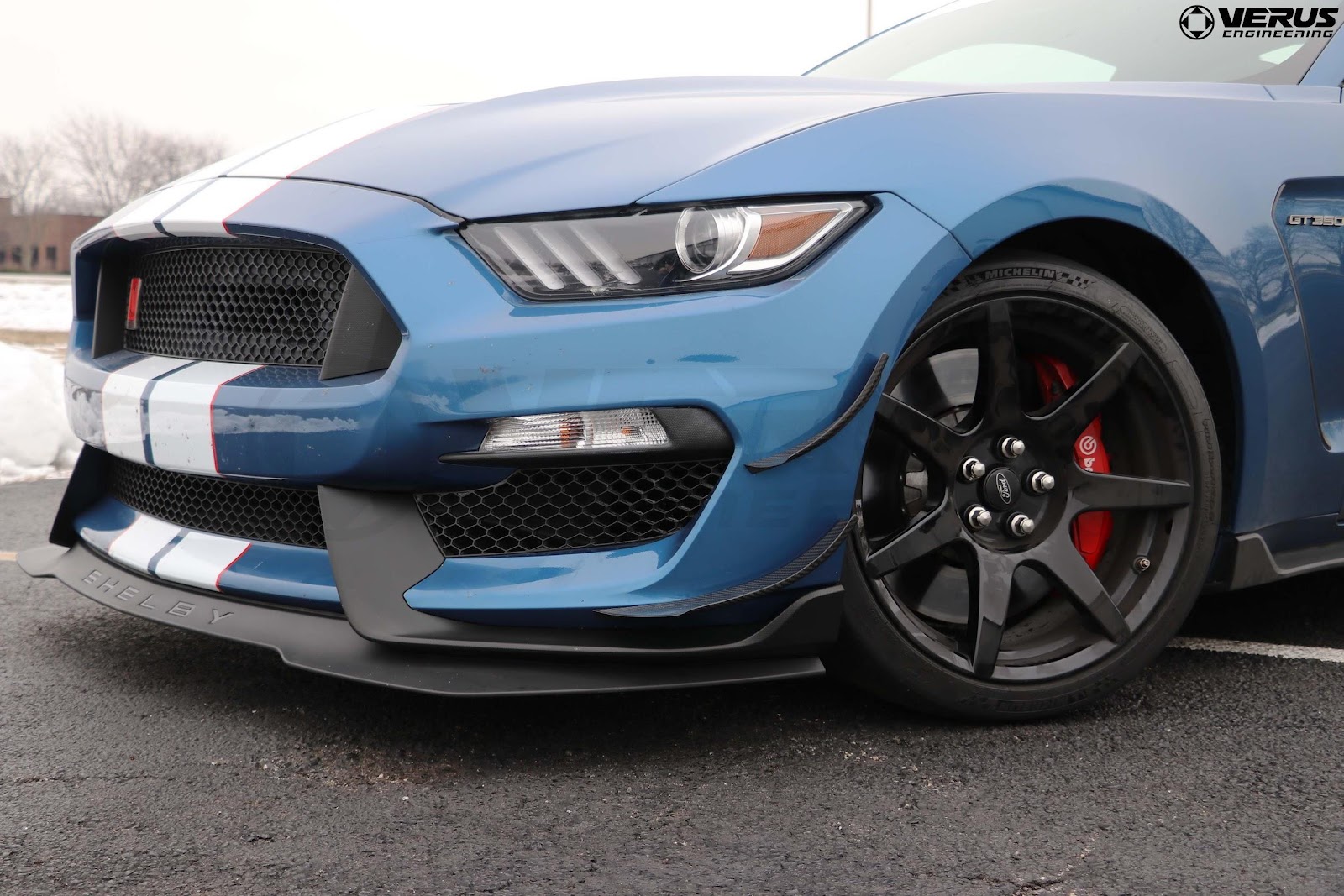 Dual dive planes on Ford Mustang Shelby GT350.