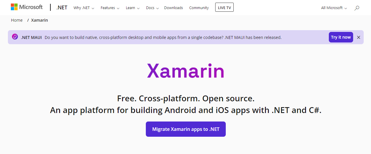 Xamarin Cross Platform App Development Framework