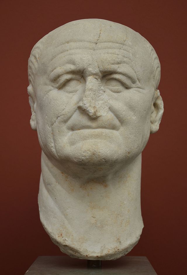 Emperor Vitellius’s Reign. Bust of Vespasian, who defeated Vitellius.