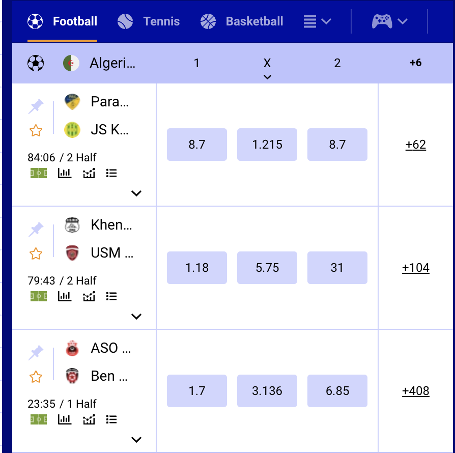 Paripesa matches
