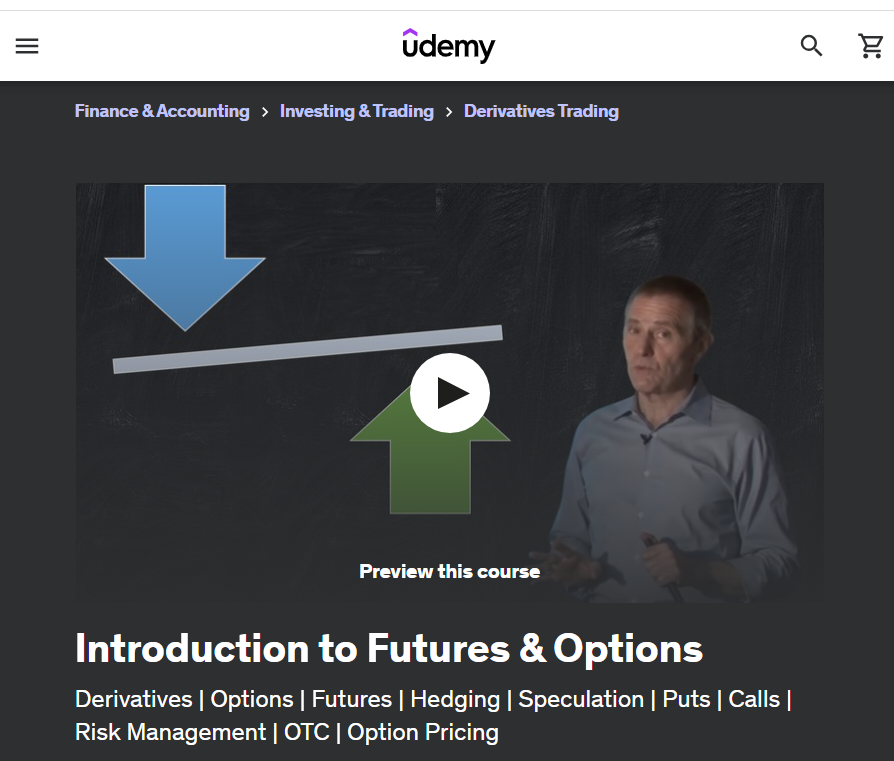 Top 7 Derivatives Trading courses - Introduction to Futures and Options by Udemy