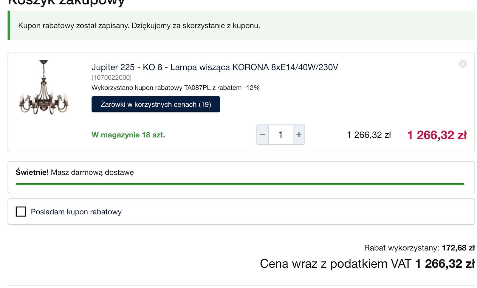 LiderLamp kod rabatowy -12%