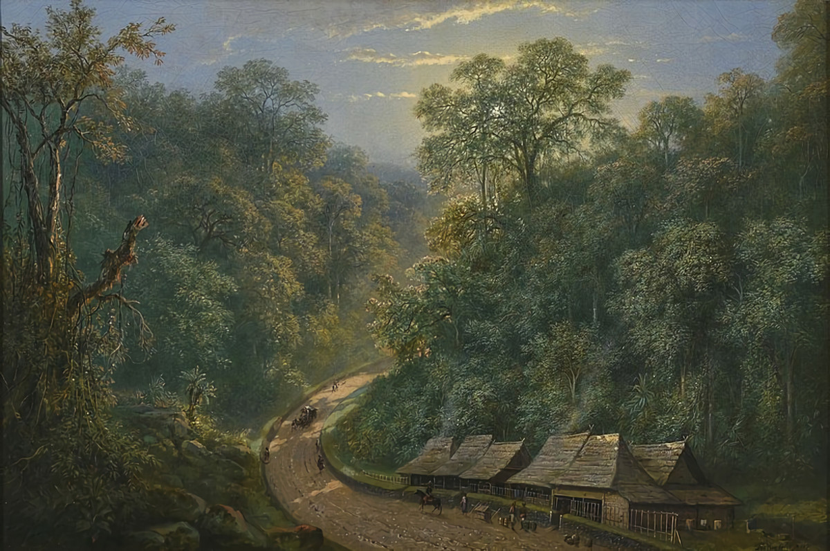 A View of Mount Megamendung salah satu lukisan terkenal di Indonesia dan mancanegara
