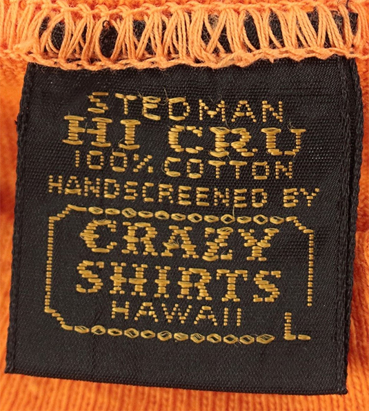 stedman hi cru crazy shirts hawaii t-shirt tag