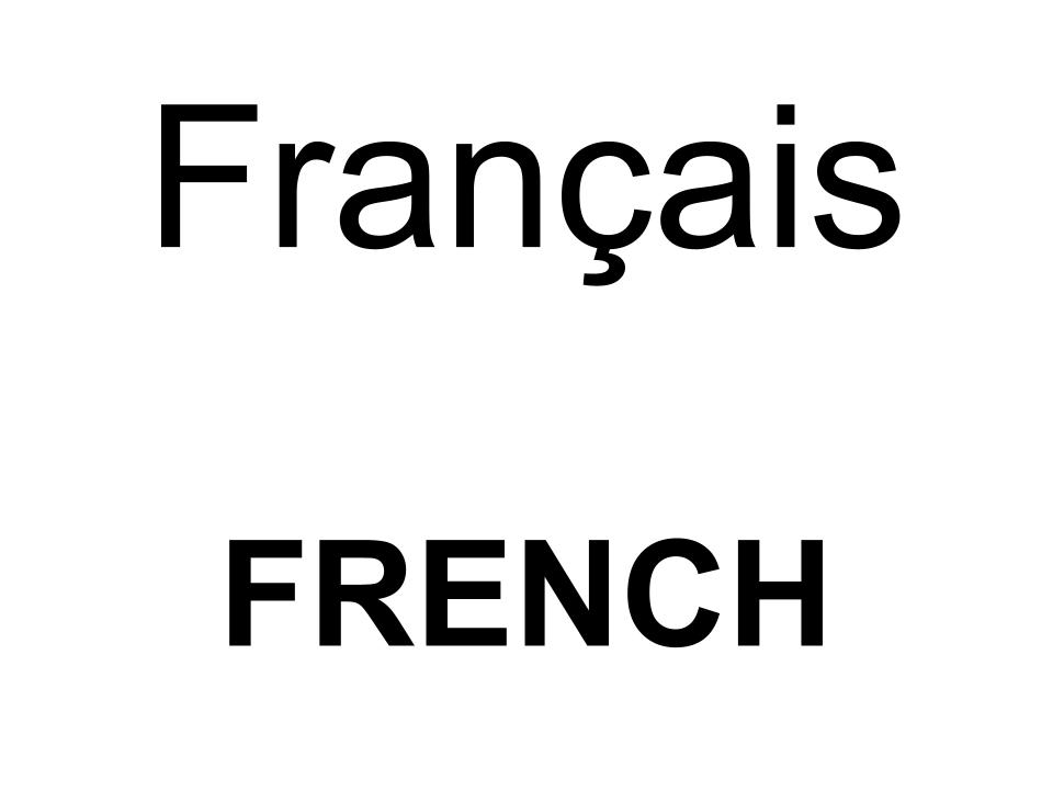 French translation button
