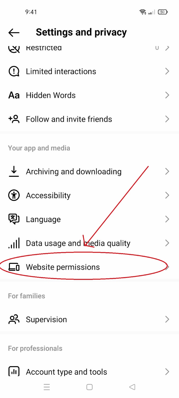 Instagram Links Not Working - Website Permissions