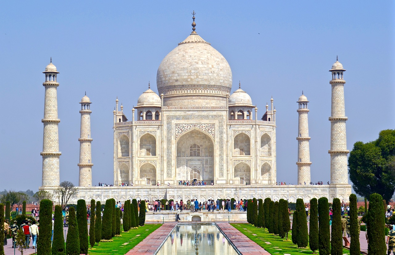 A monument called the Taj Mahal in India