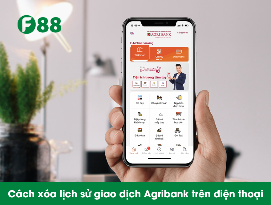 Cách xóa lịch sử giao dịch Agribank trên điện thoại