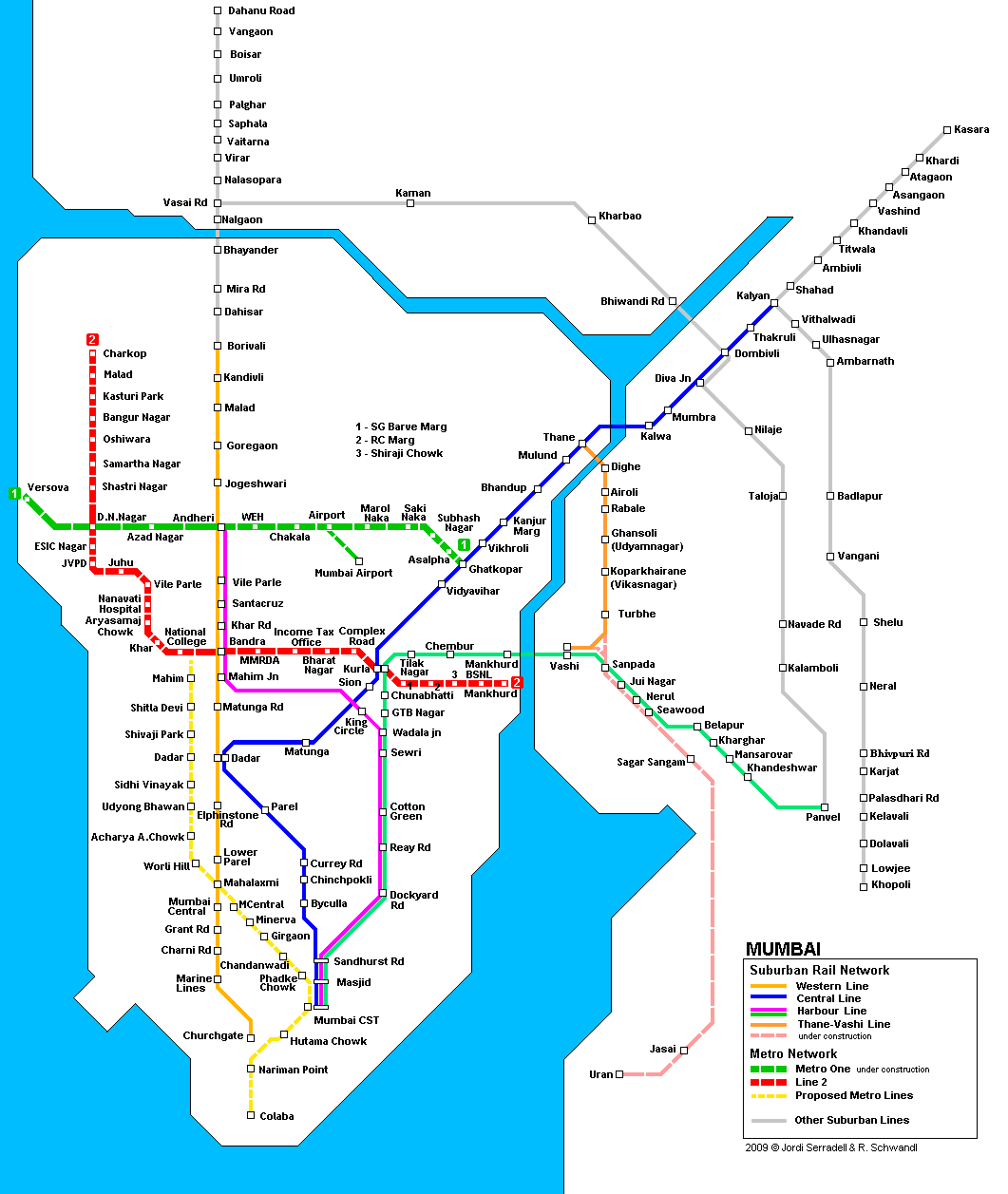 western railway stations map