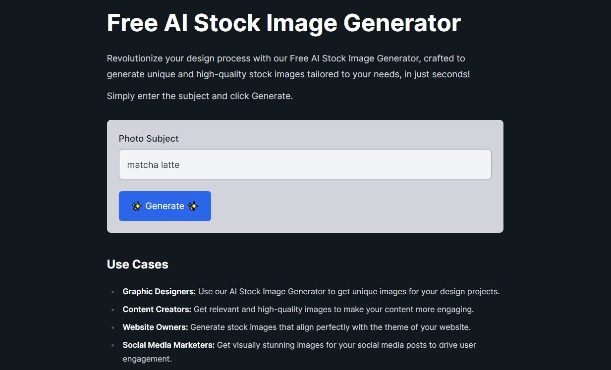 Koala AI - Completely Free Online AI Stock Image Generator