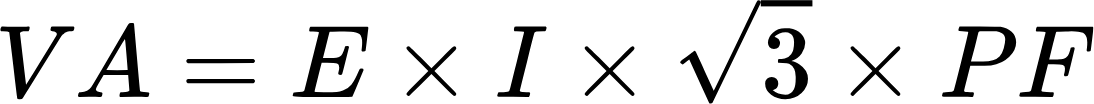 {"backgroundColorModified":false,"backgroundColor":"#ffffff","aid":null,"id":"93-1","font":{"size":11,"family":"Arial","color":"#000000"},"type":"$$","code":"$$VA=E\\times I\\times{\\sqrt[]{3}}\\times PF$$","ts":1715958796105,"cs":"fa1YG/Kh/Rq/YaXVwzSYDg==","size":{"width":181,"height":16}}