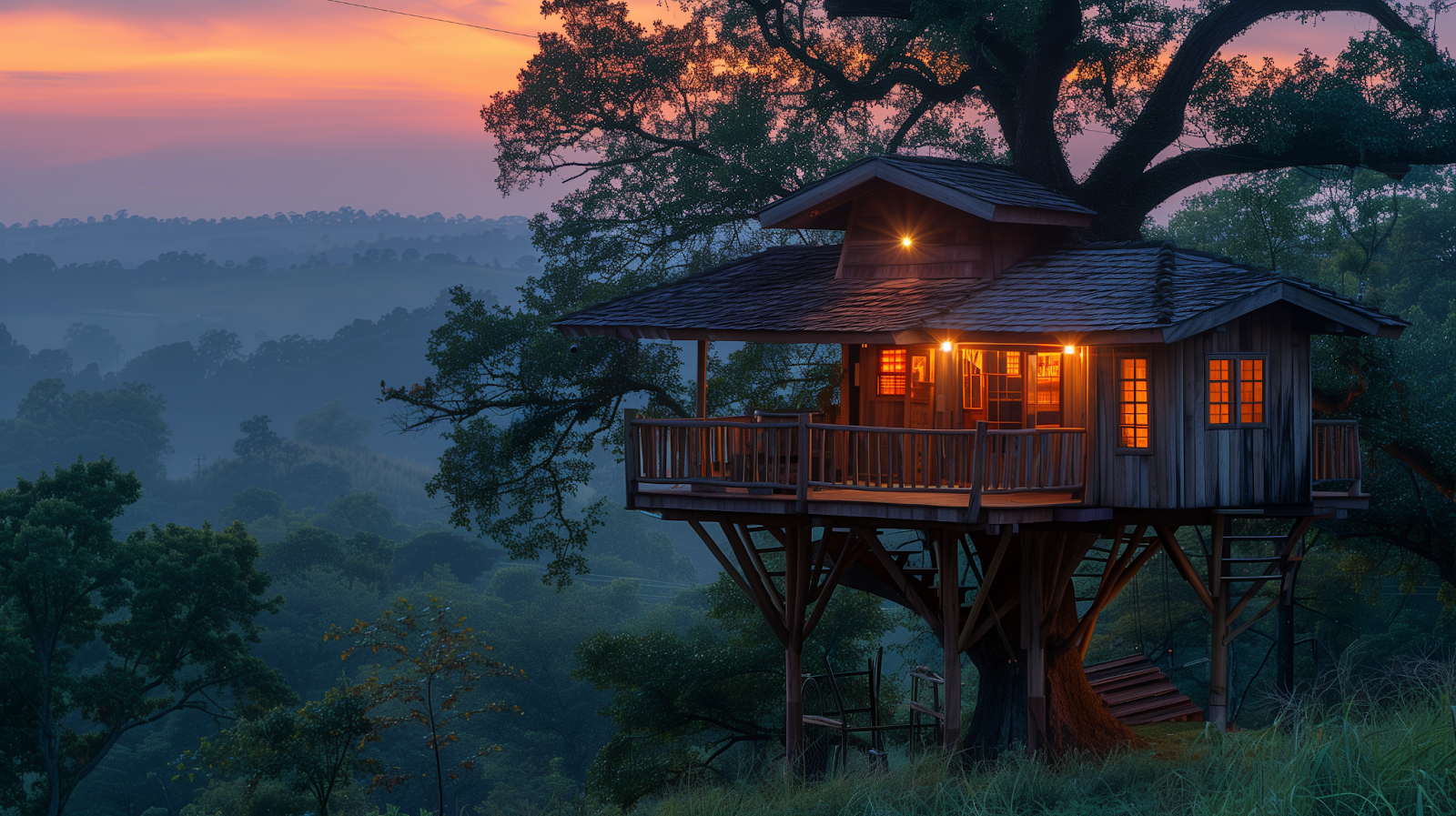 A treetop property that provides a good view of the sky