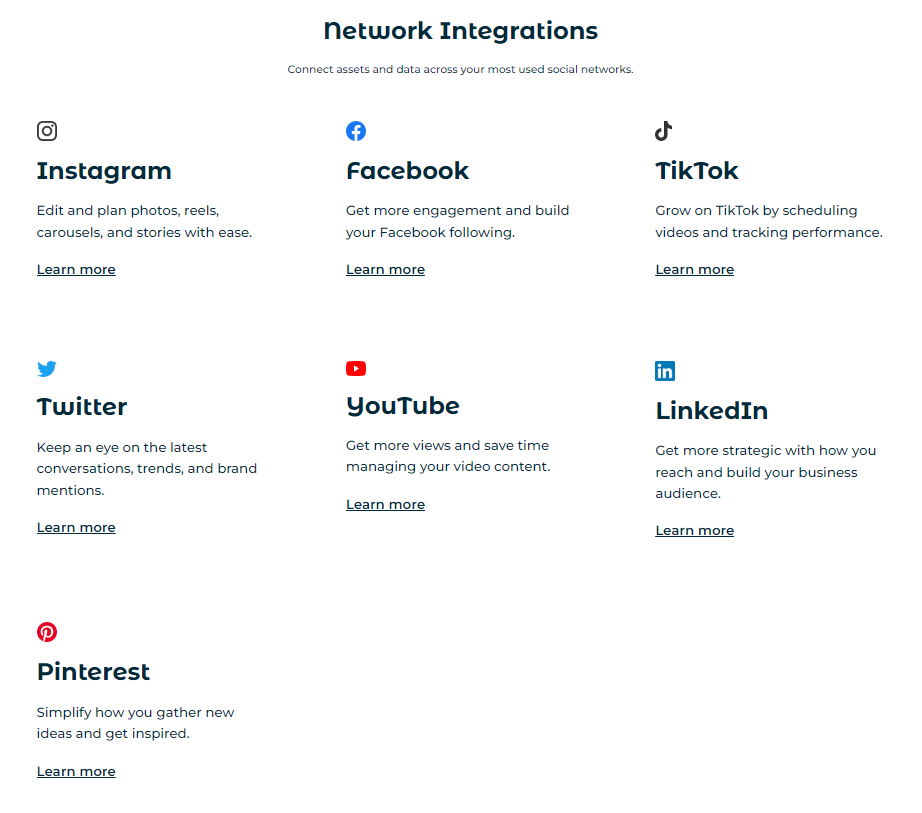 Social Media Channels & Integrations of Hootsuite