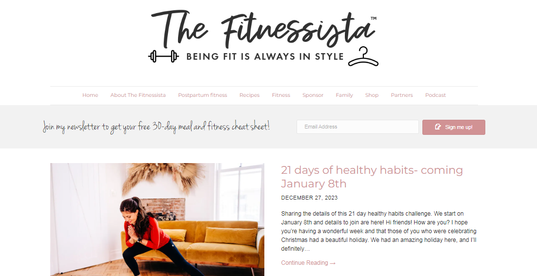The Fitnessista - Being Fit is Always in Style