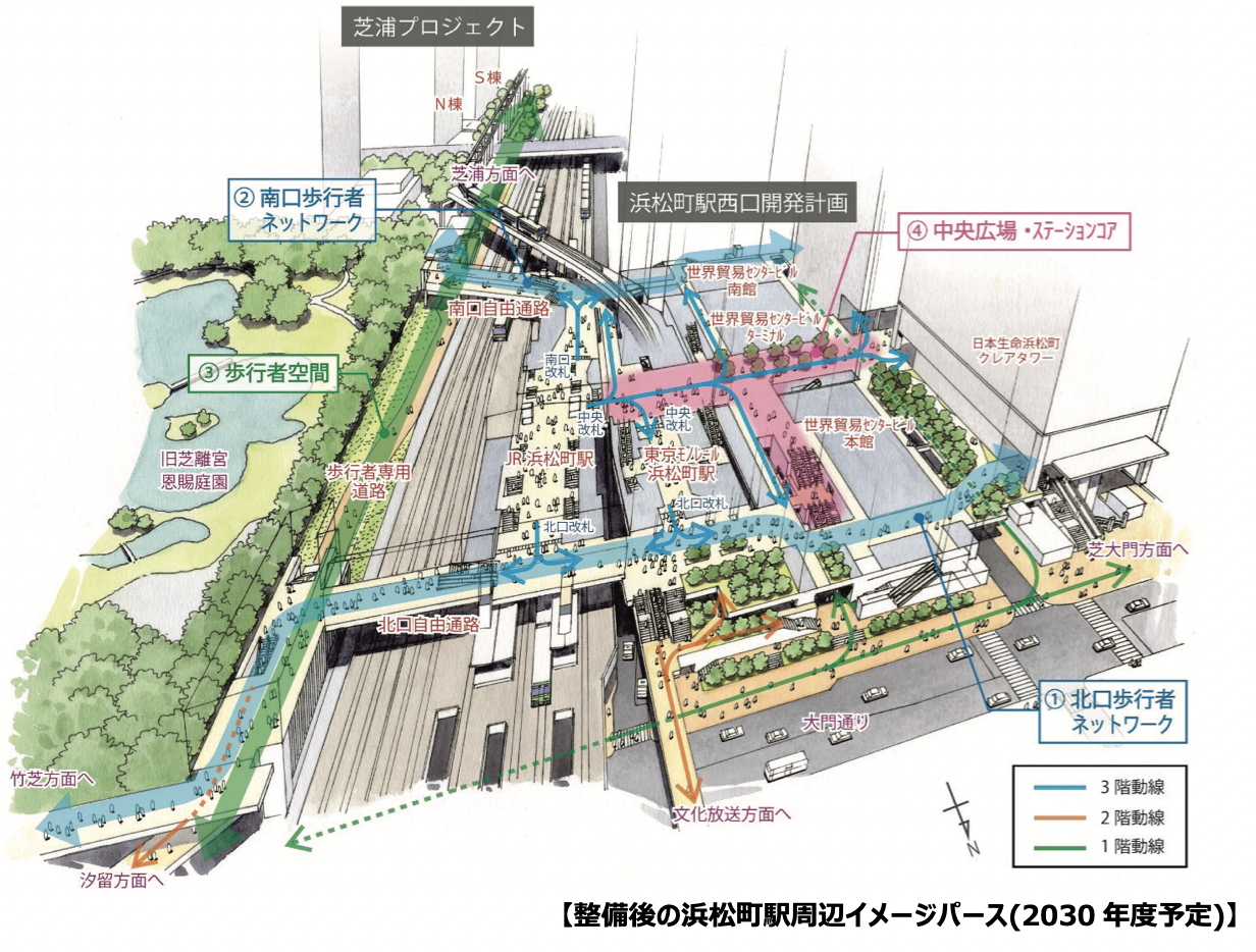 浜松町駅西口開発計画・芝浦プロジェクト（引用元：プレスリリース）
