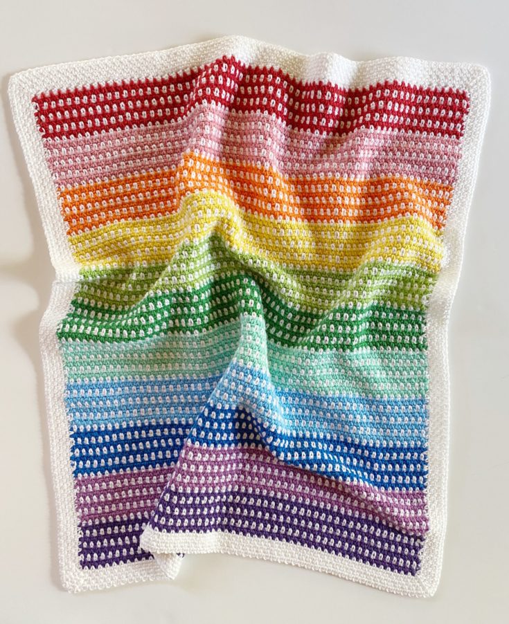 Simple and easy Crochet rainbow blanket patterns