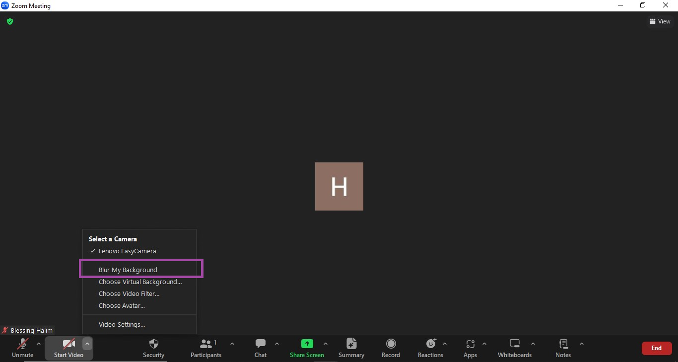 How to Blur the Background on Zoom during meetings on laptop