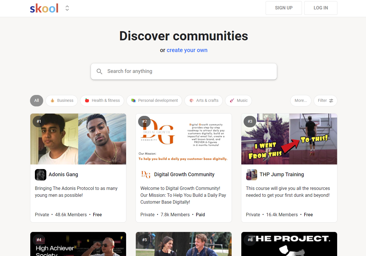 Discover Communities with Skool