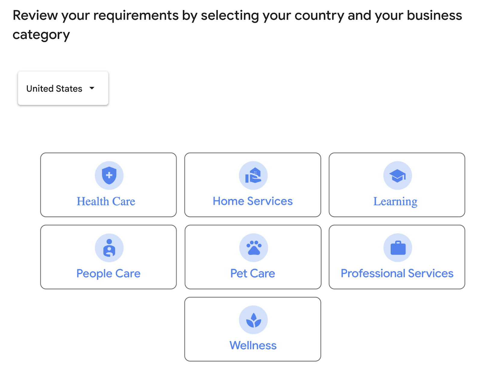 Google’s requirements page