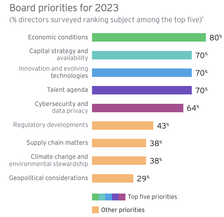 Board of directors priorities for 2023