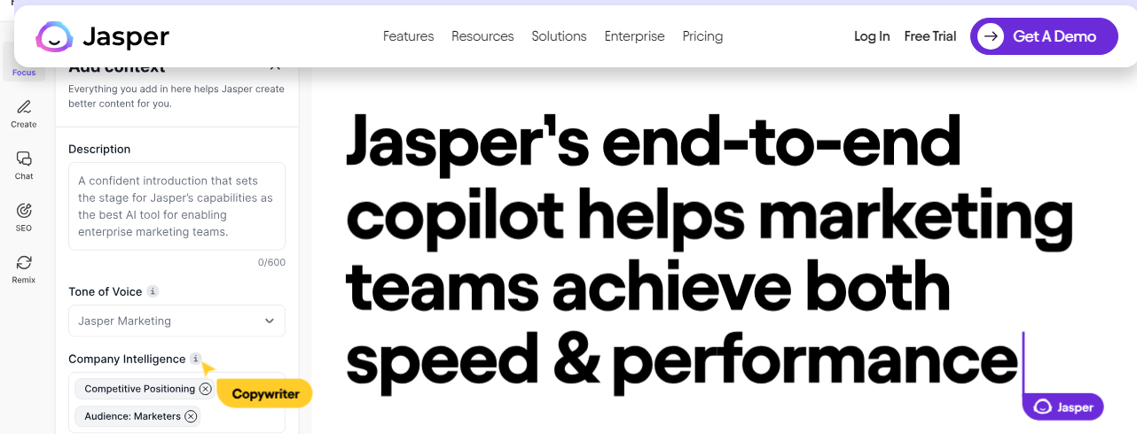 jasper.ai content creation tool