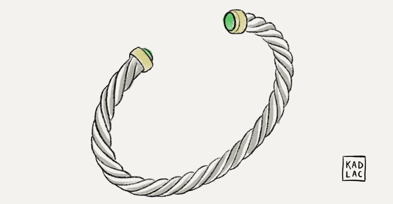 A drawing of a bracelet