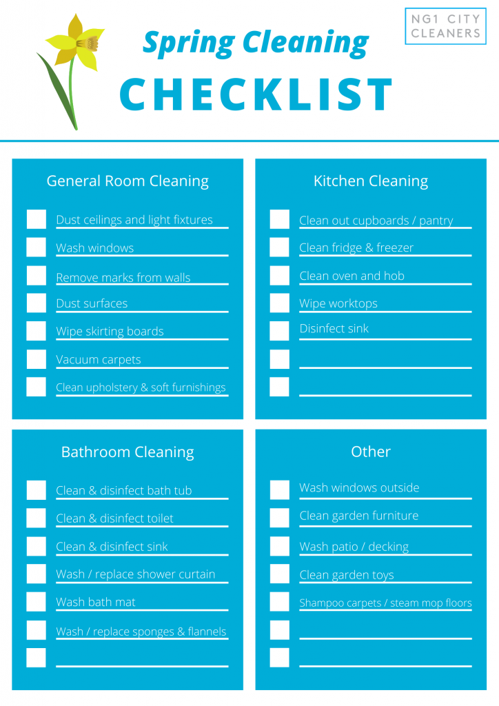 spring house cleaning checklist