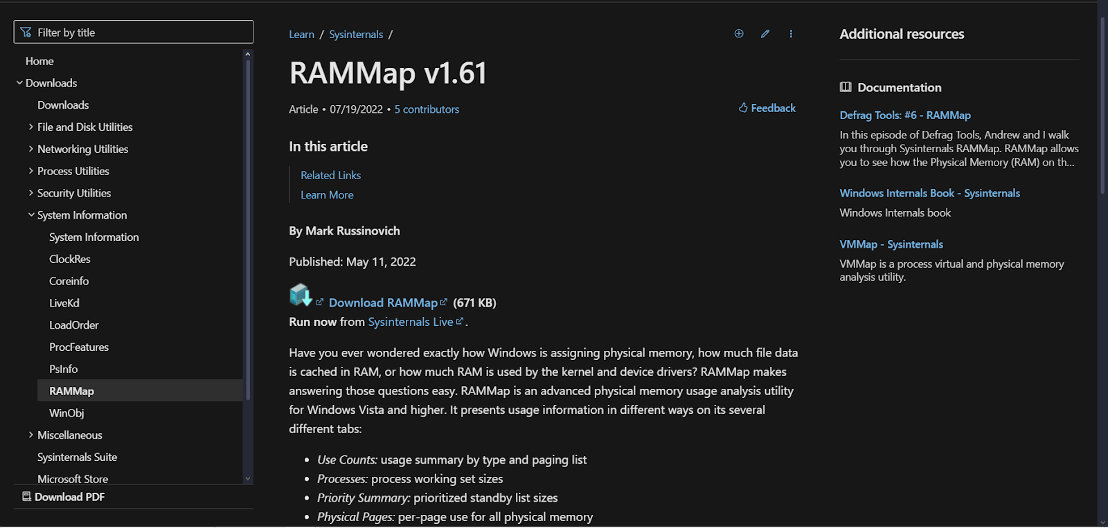 Descargar RAMMap